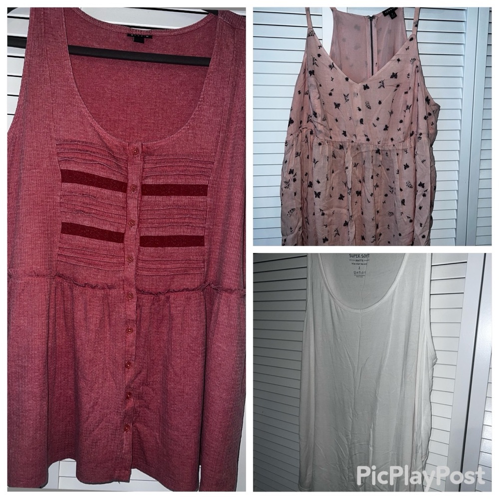 Torrid Tanks LOT of 3
